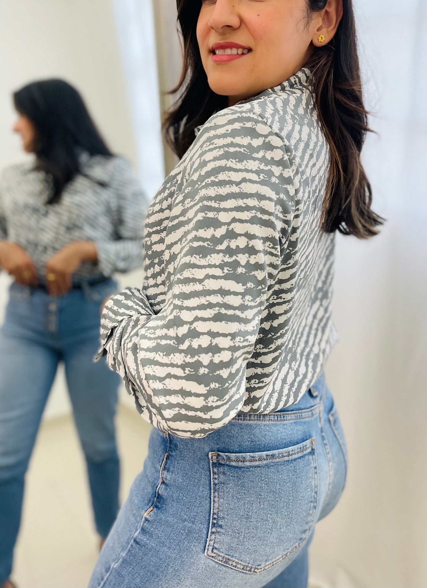 Grey Button Down Shirt