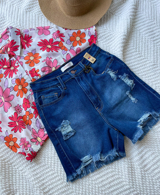 Vibrant Denim Short