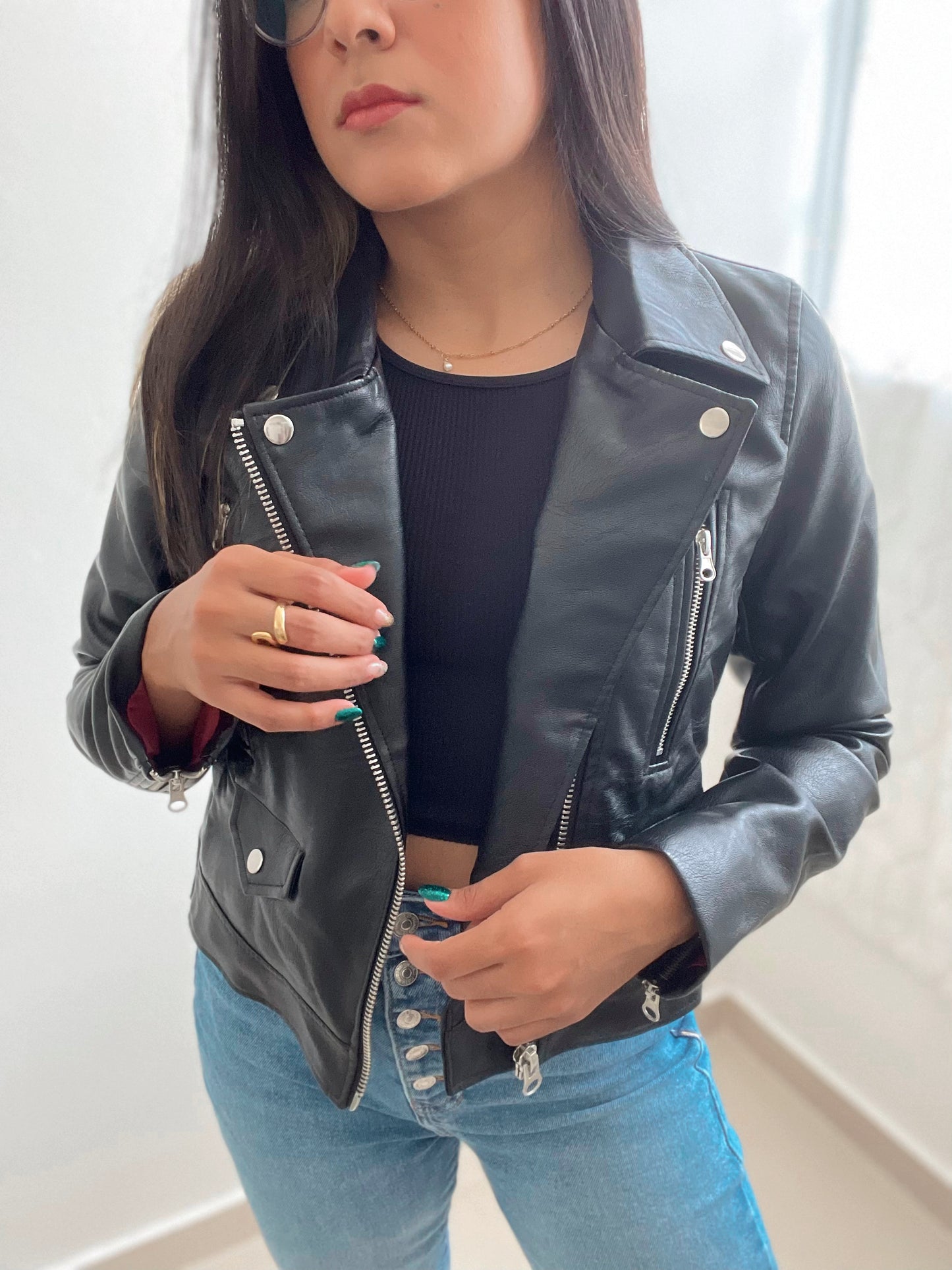 Faux Leather Jacket